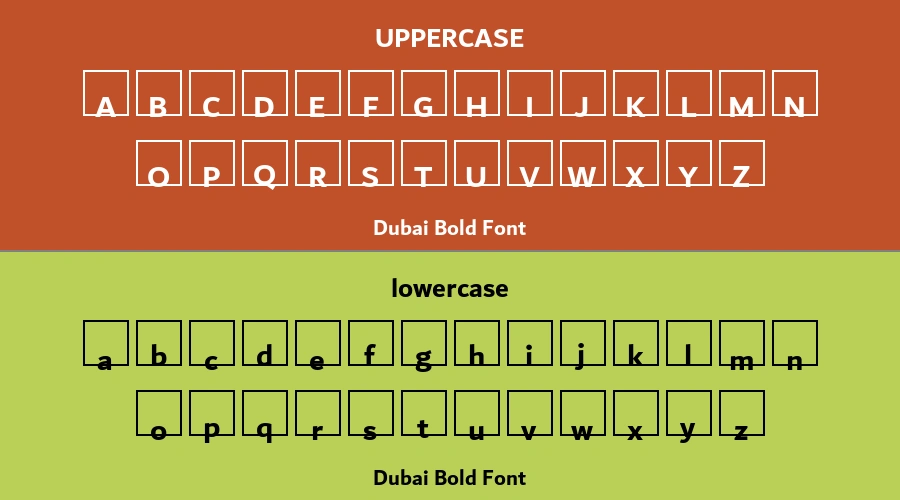Dubai Bold Font Preview