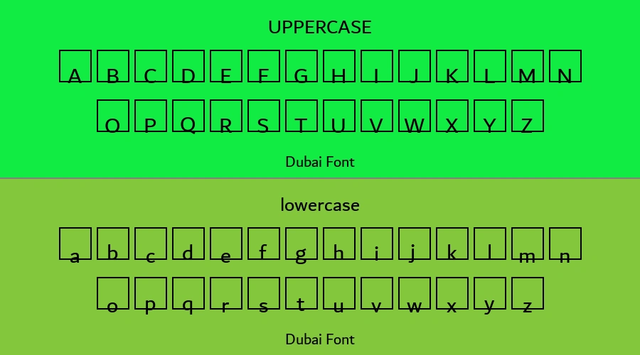 Dubai Font Preview