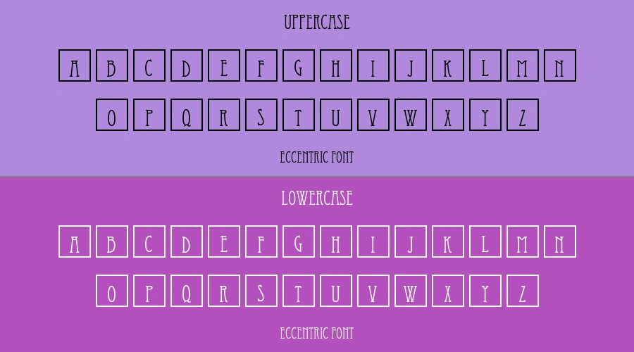 Eccentric Font Preview