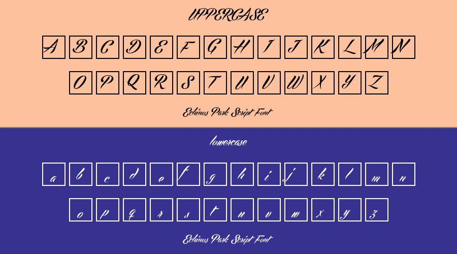 Echinos Park Script Font Preview