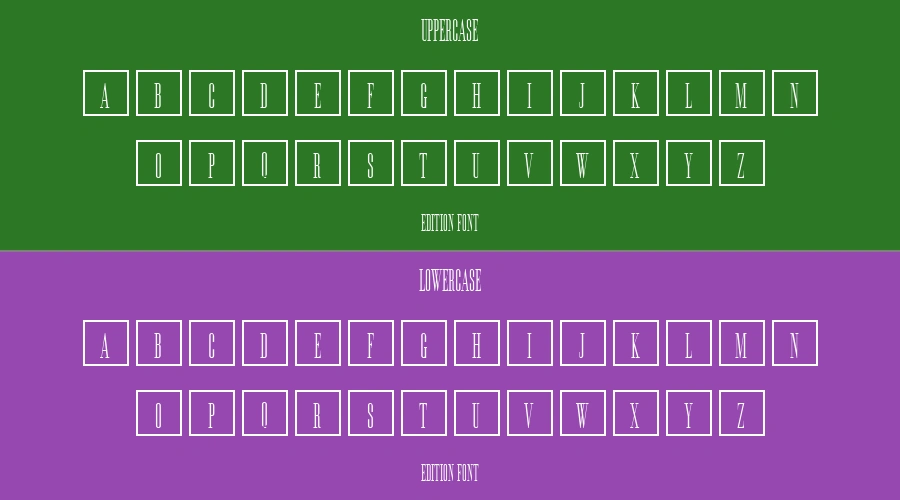 Edition Font Preview