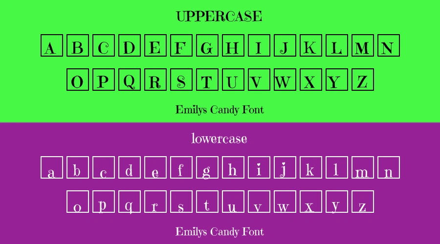 Emilys Candy Font Preview
