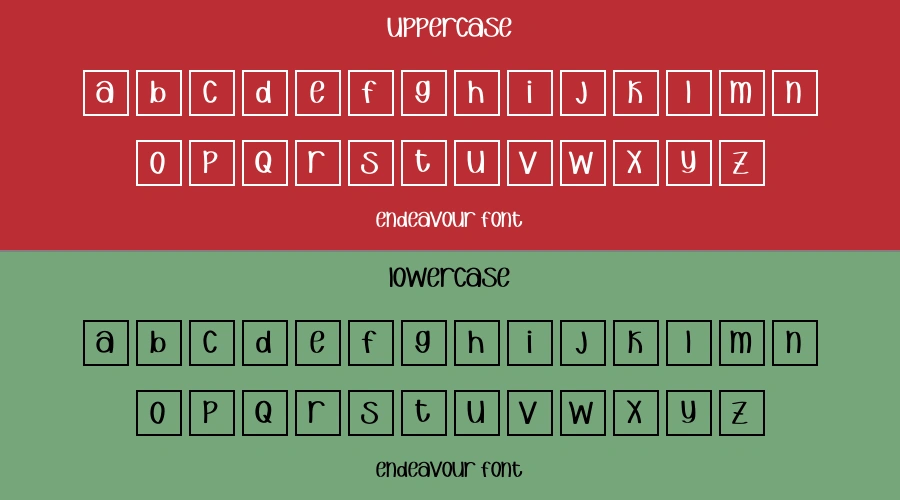 Endeavour Font Preview