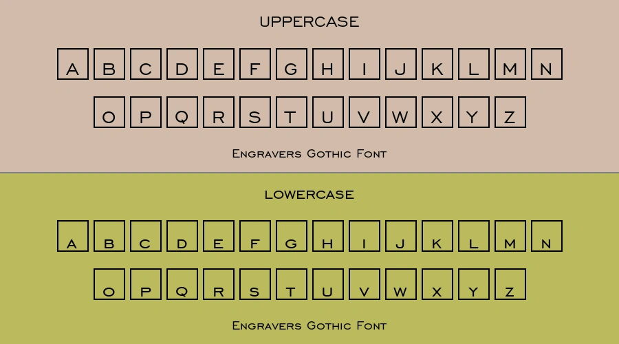 Engravers Gothic Font Preview