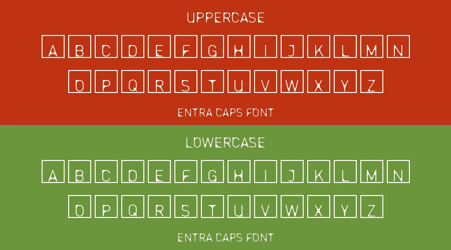 Entra Caps Font Preview