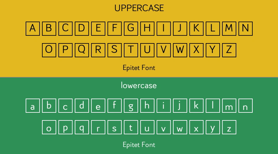 Epitet Font Preview