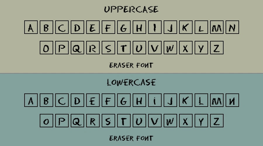 Eraser Font Preview