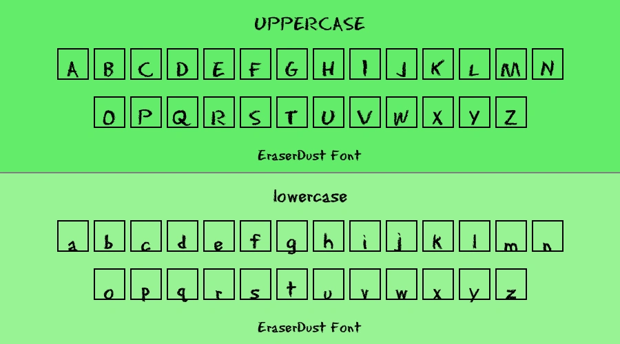 EraserDust Font Preview