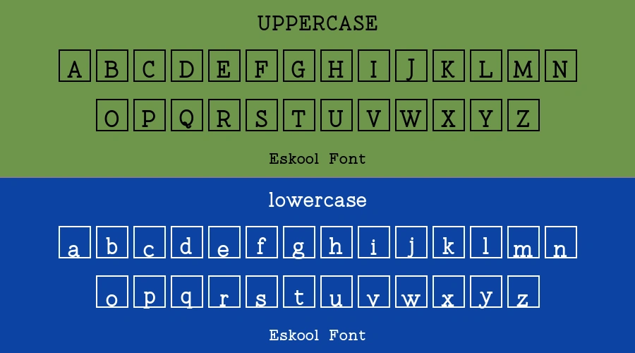 Eskool Font Preview