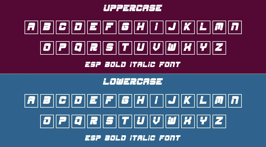 ESP Bold Italic Font Preview