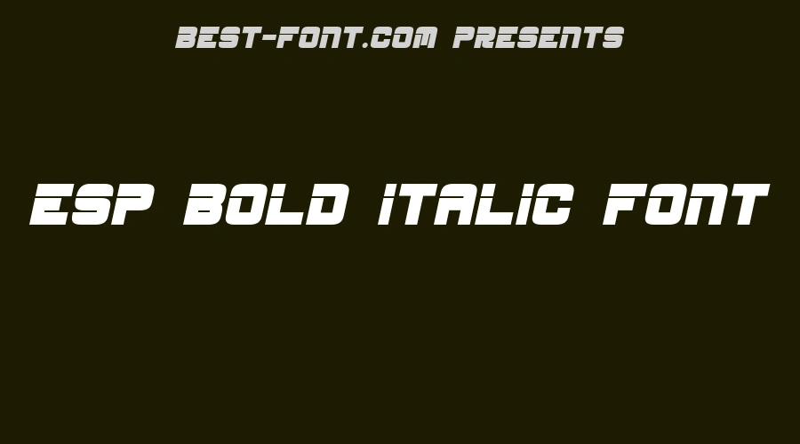 ESP Bold Italic Font