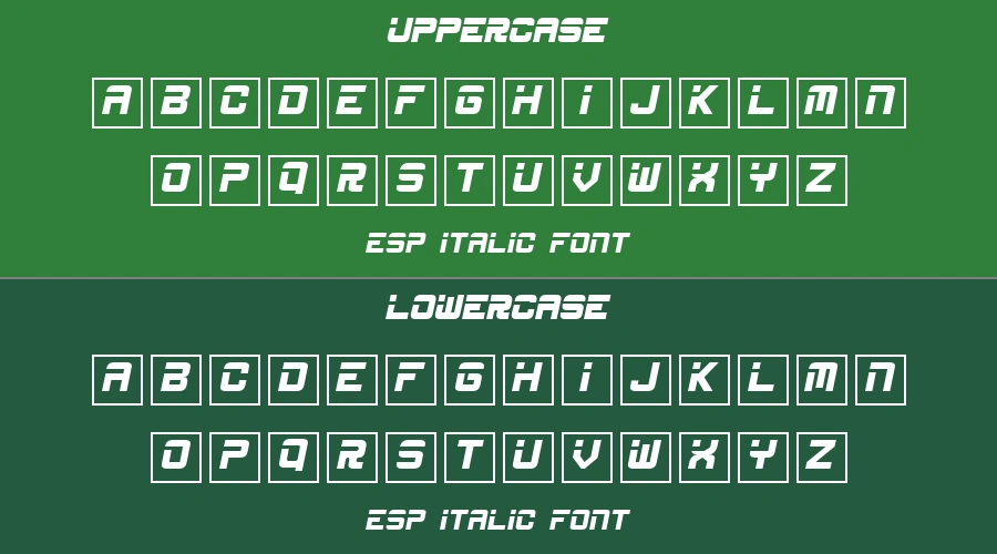 ESP Italic Font Preview