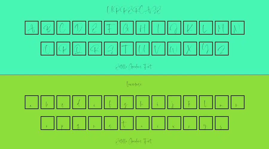 Estella Gardens Font Preview