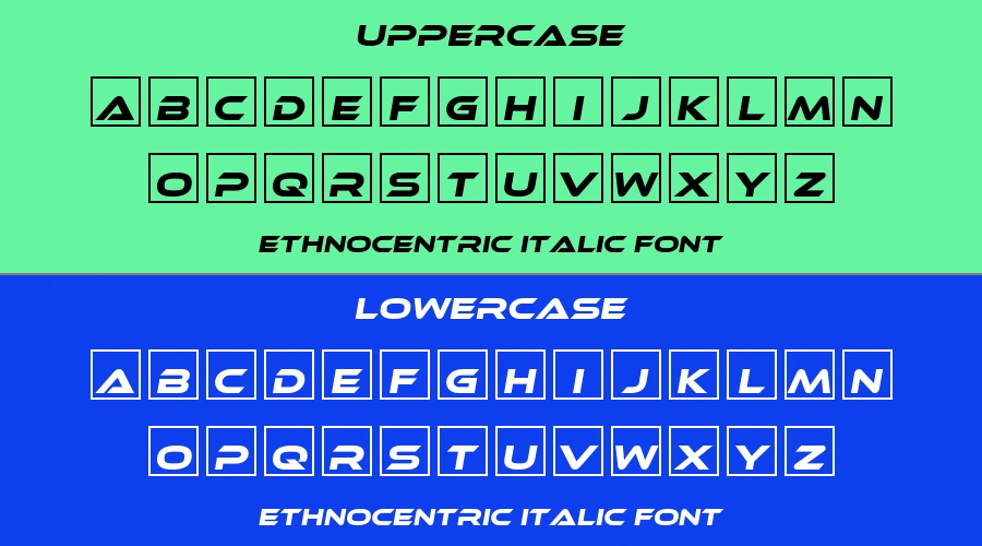 Ethnocentric Italic Font Preview
