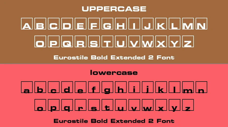 Eurostile Bold Extended 2 Font Preview