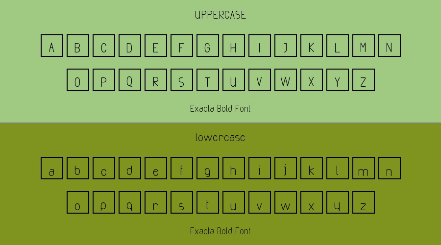 Exacta Bold Font Preview