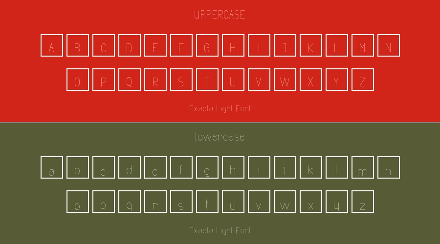 Exacta Light Font Preview