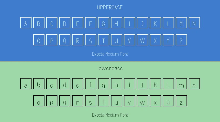 Exacta Medium Font Preview