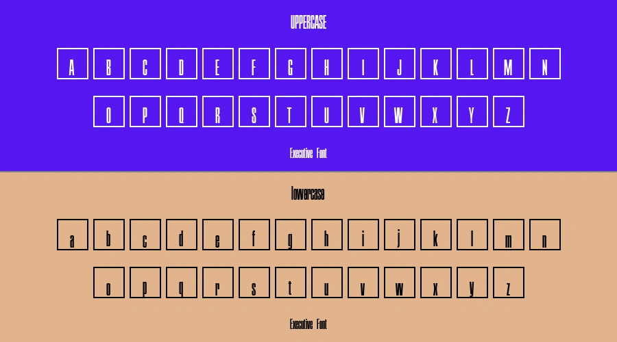 Executive Font Preview