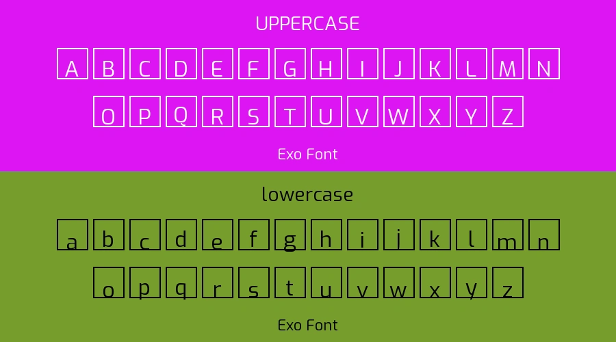 Exo Font Preview