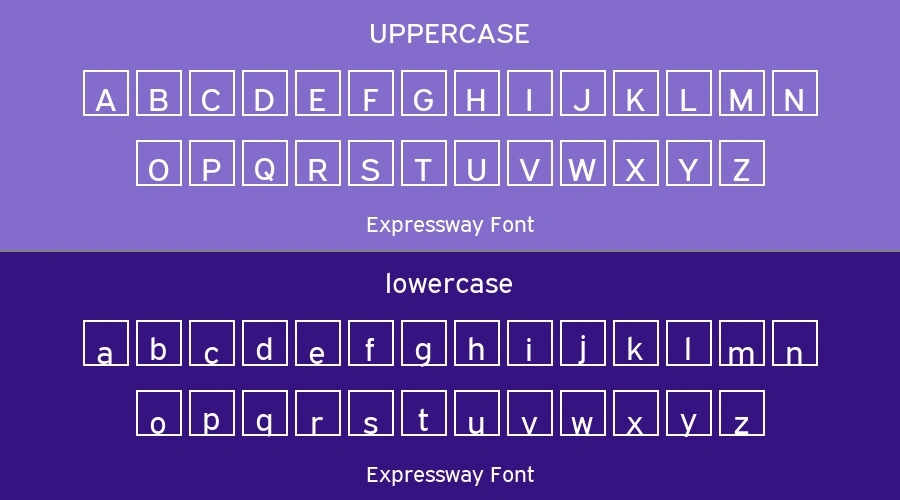 Expressway Font Preview