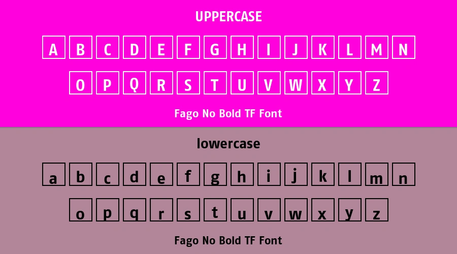 Fago No Bold TF Font Preview