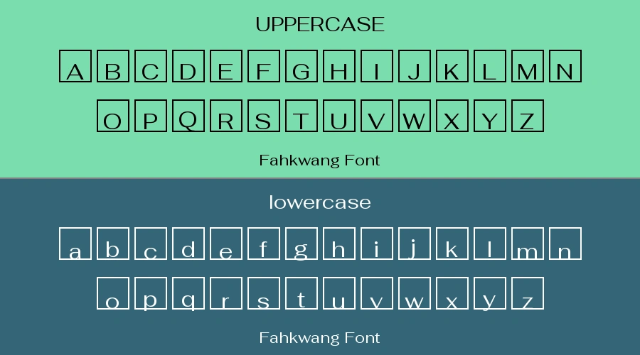 Fahkwang Font Preview