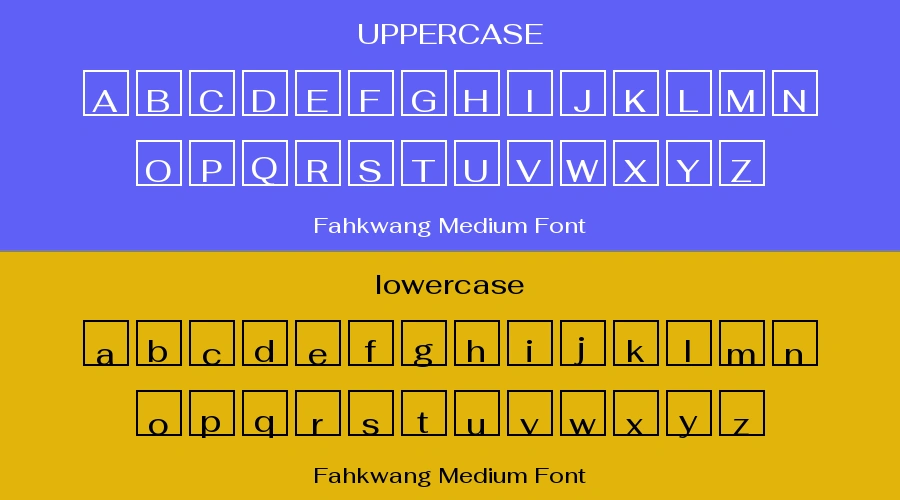 Fahkwang Medium Font Preview