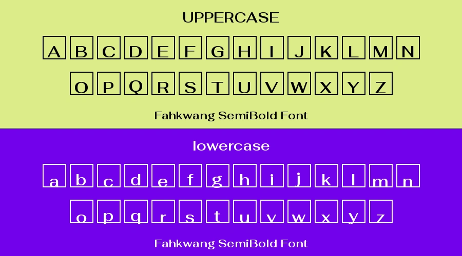 Fahkwang SemiBold Font Preview