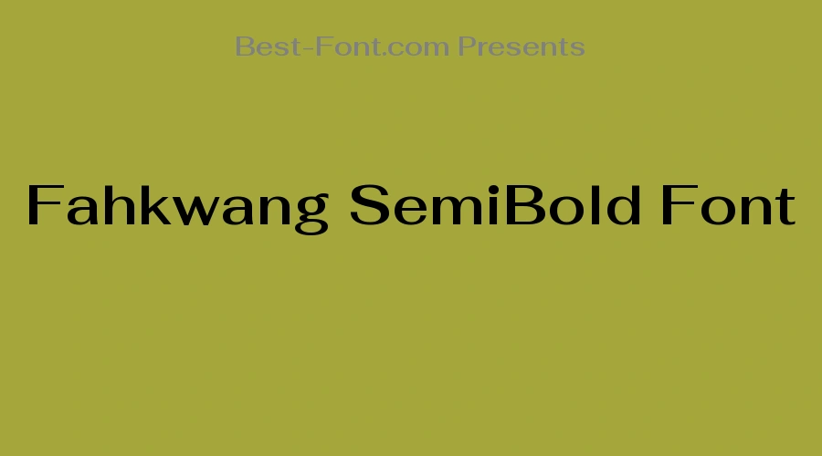 Fahkwang SemiBold Font