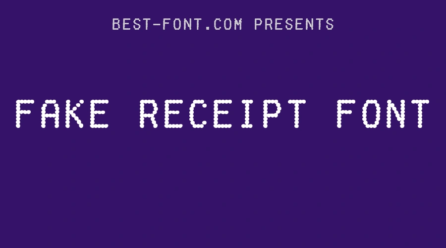 Fake Receipt Font