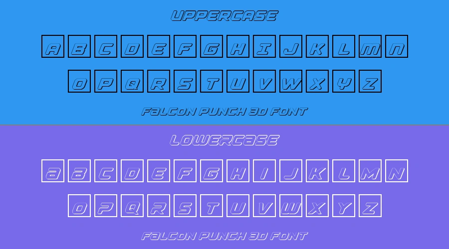 Falcon Punch 3D Font Preview