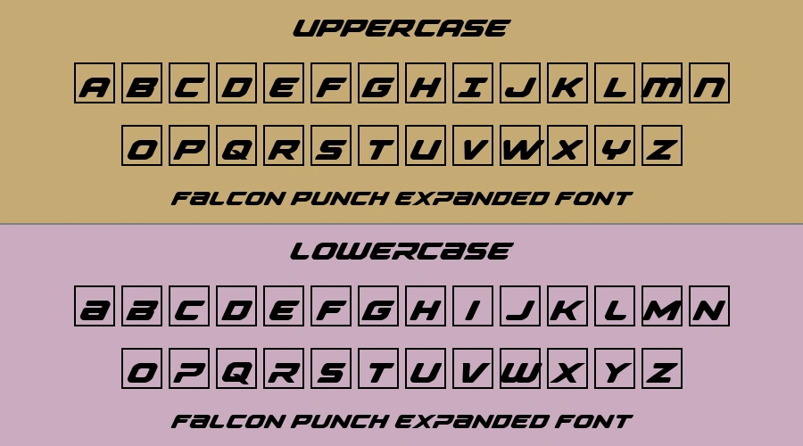 Falcon Punch Expanded Font Preview
