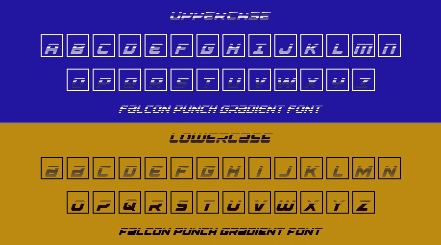 Falcon Punch Gradient Font Preview