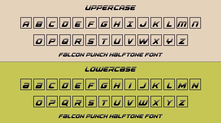 Falcon Punch Halftone Font Preview