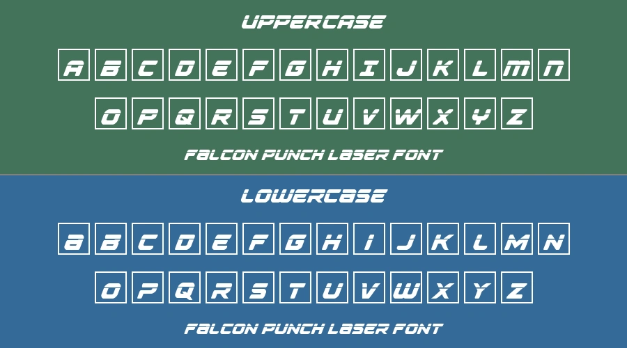 Falcon Punch Laser Font Preview