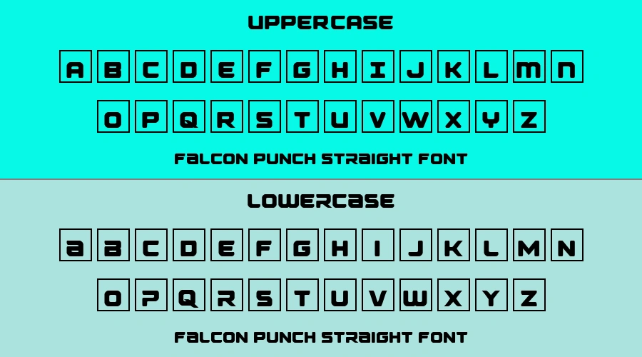 Falcon Punch Straight Font Preview