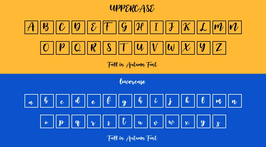 Fall in Autumn Font Preview