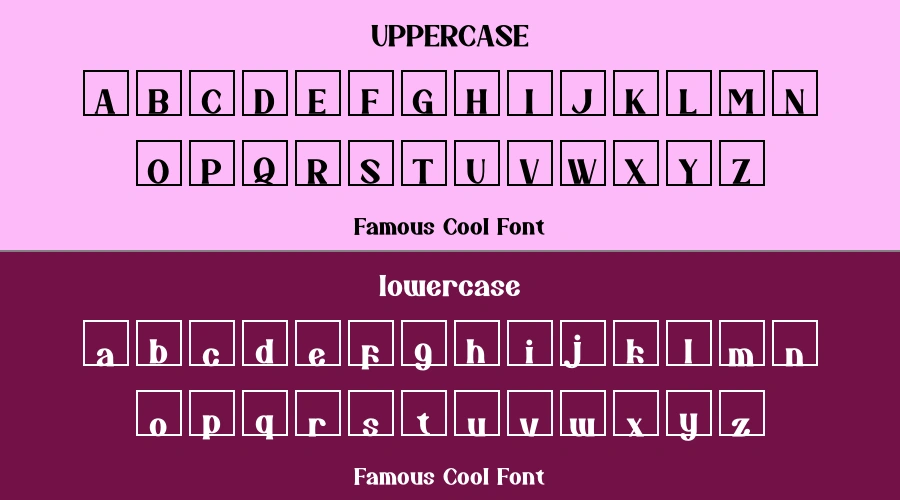 Famous Cool Font Preview