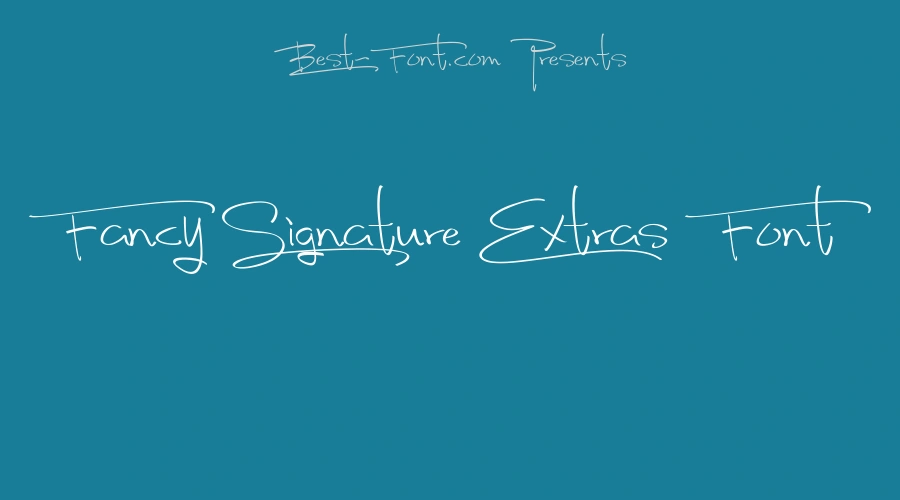 Fancy Signature Extras Font