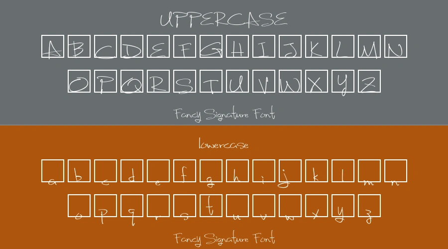 Fancy Signature Font Preview