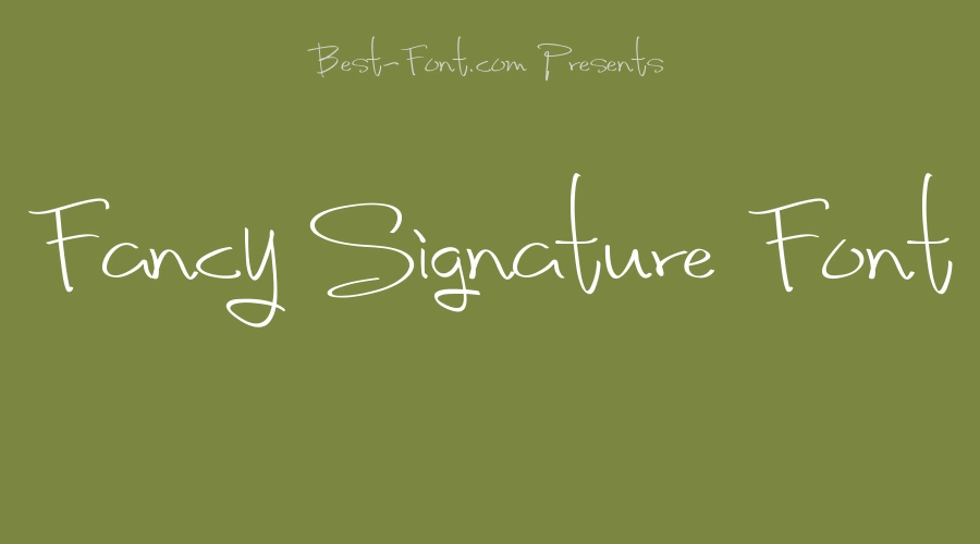 Fancy Signature Font