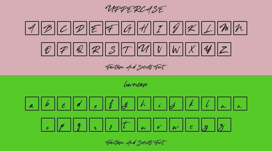 Fantasm And Secrets Font Preview