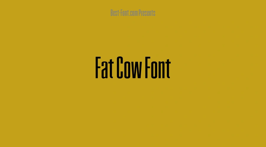 Fat Cow Font