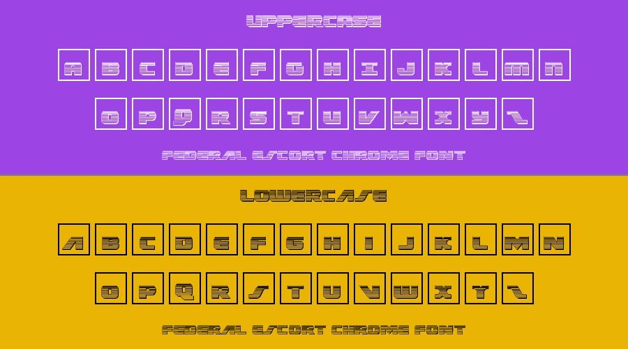 Federal Escort Chrome Font Preview
