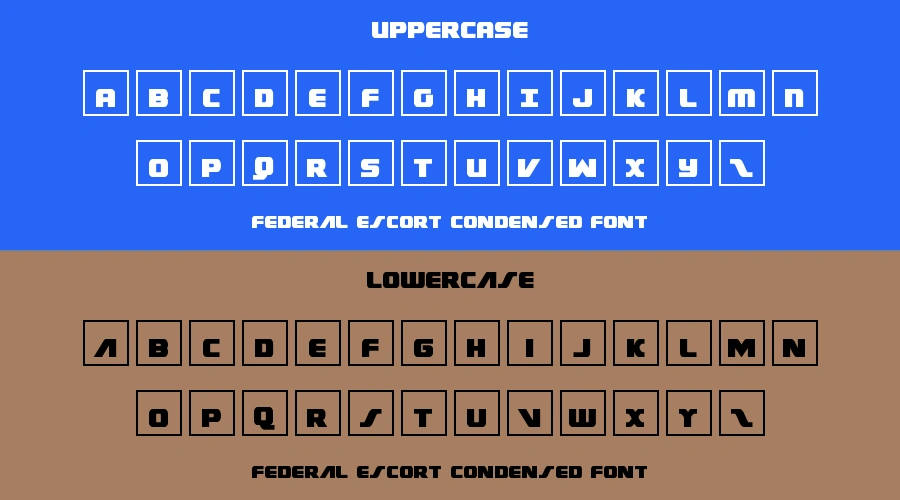 Federal Escort Condensed Font Preview