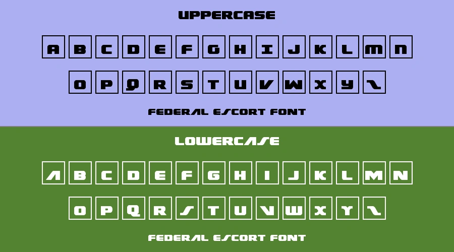Federal Escort Font Preview