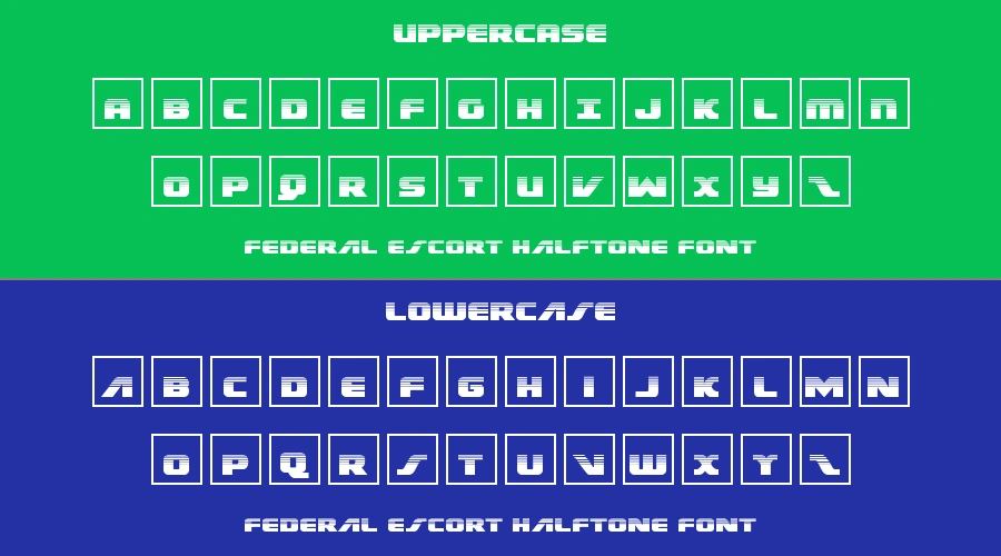 Federal Escort Halftone Font Preview
