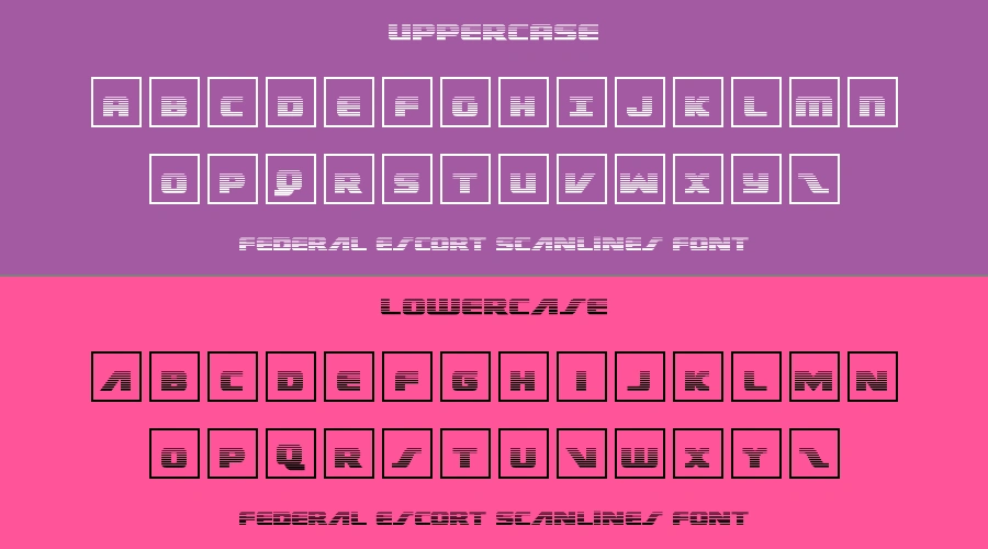 Federal Escort Scanlines Font Preview