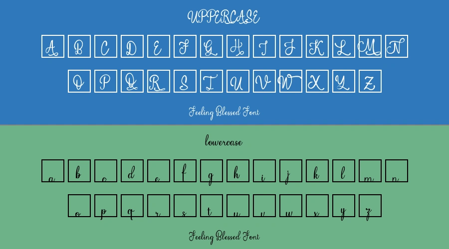 Feeling Blessed Font Preview